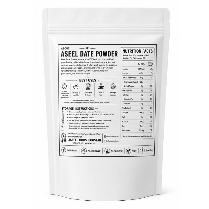 Aseel Date Powder Detail Information